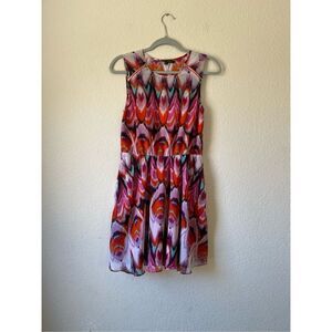 Walter baker chiffon mini dress with zipper accents size xsmall